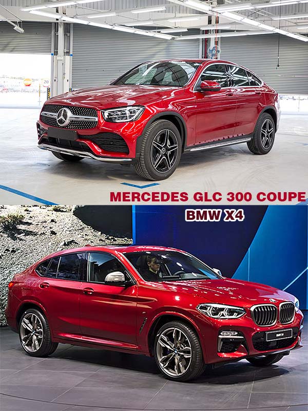 Tổng quan Mercedes GLC 300 Coupe và BMW X4