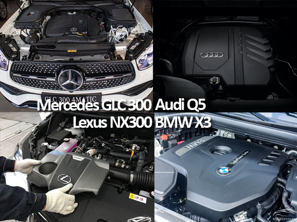 Động cơ Mercedes GLC 300, BMW X3, Audi Q5 và Lexus NX300 - Lựa chọn xe nào?